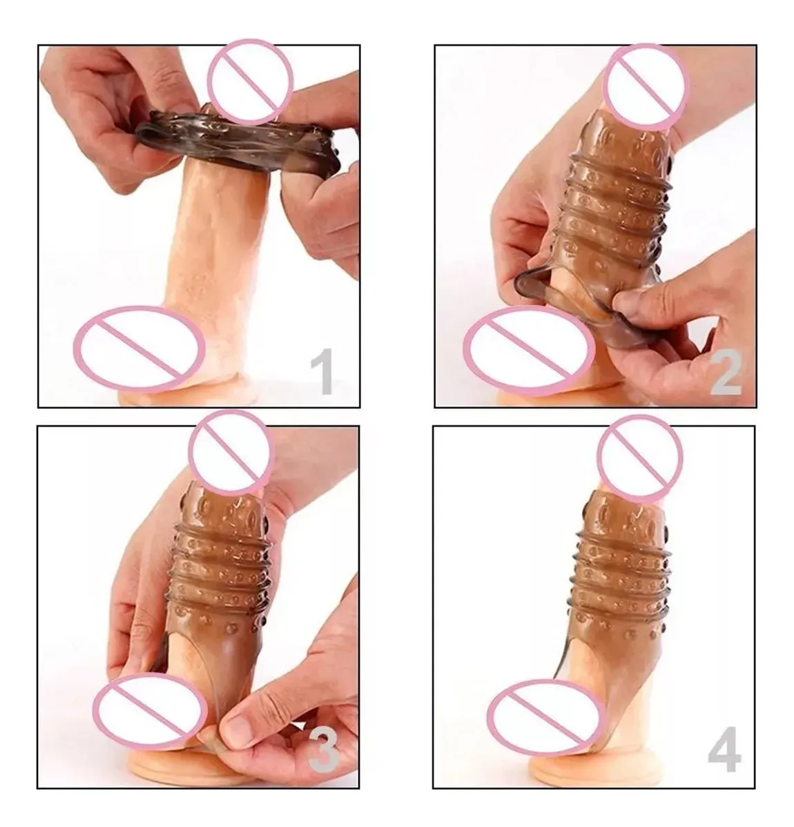 Wolf Tooth Condom Set 2 Pcs Textured Sensation Booster — photo 6