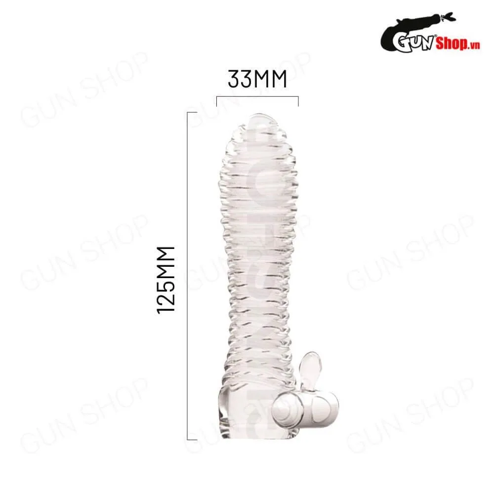 Aichao Blue Textured Vibrating Penis Sleeve Condom Exciting — photo 3