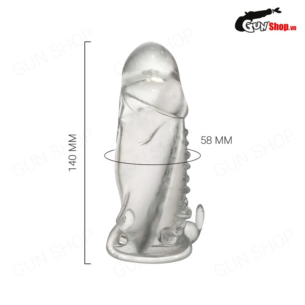 Jiuai Real Touch Feeling vibrating textured penis sleeve condom — photo 3