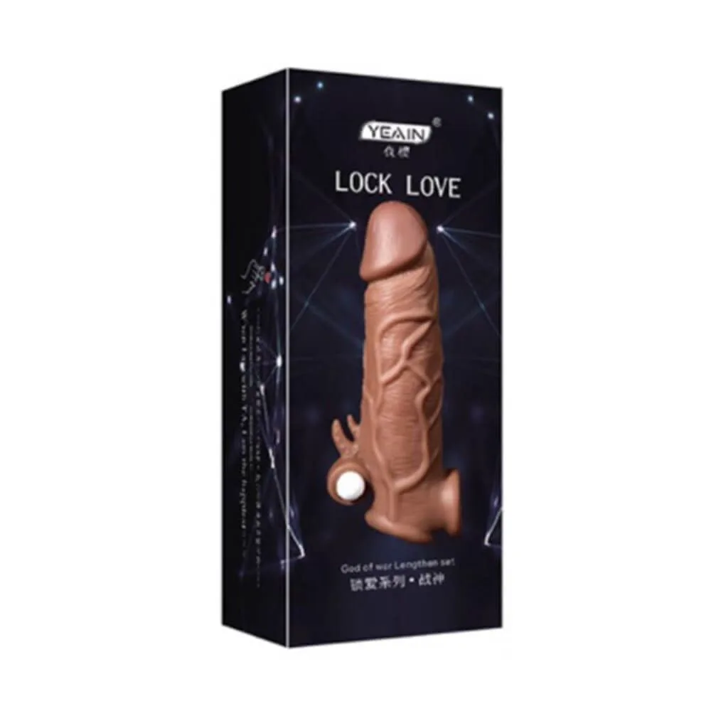 Yeain Lock Love God War Vibrating Penis Extension Condom — photo 4