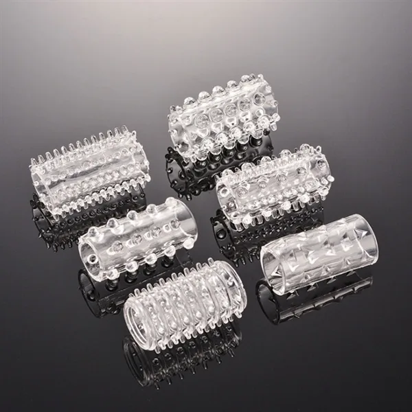 Silicone Mid-Shaft Condom 6-Pack Enhance Size Sensation Quality — photo 3