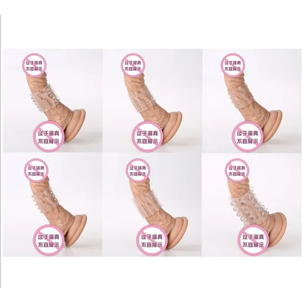 Silicone Mid-Shaft Condom 6-Pack Enhance Size Sensation Quality — photo 5