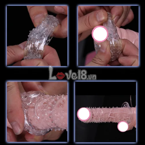 Translucent Ribbed and Nipple Studded Ultra-Thin Condom DC14G — photo 3