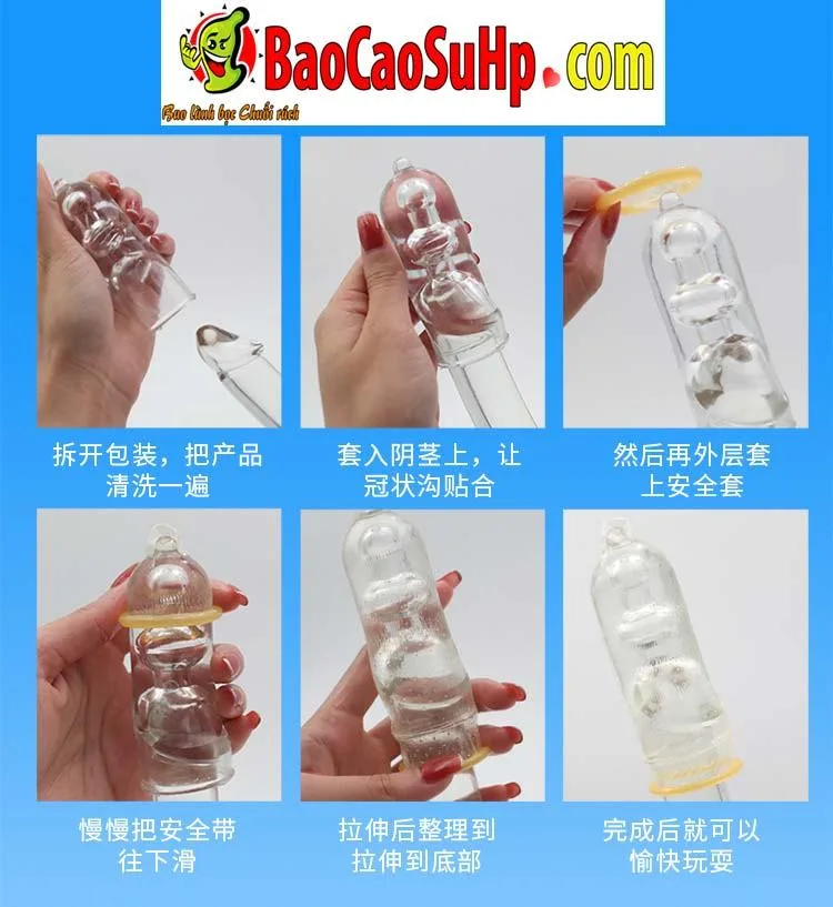 JS002 Ribbed Condom – Textured Head Enhance Size & Sensation — photo 2
