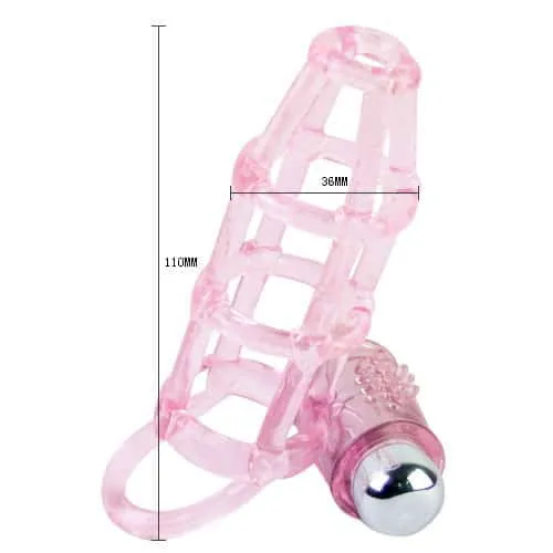 JP Sweet Cage Vibrating Cock Ring Pink Durable Silicone — photo 3