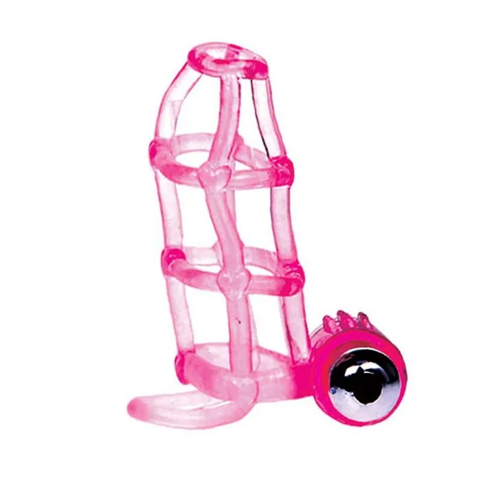 JP Sweet Cage Vibrating Cock Ring Pink Durable Silicone — photo 5