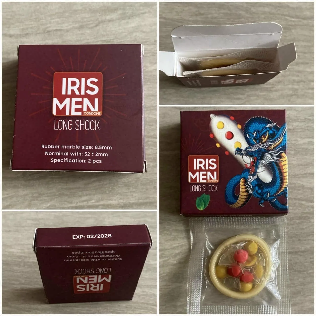 Iris Men 9 Beads Condom Soft Latext Delay Long Lasting — photo 4