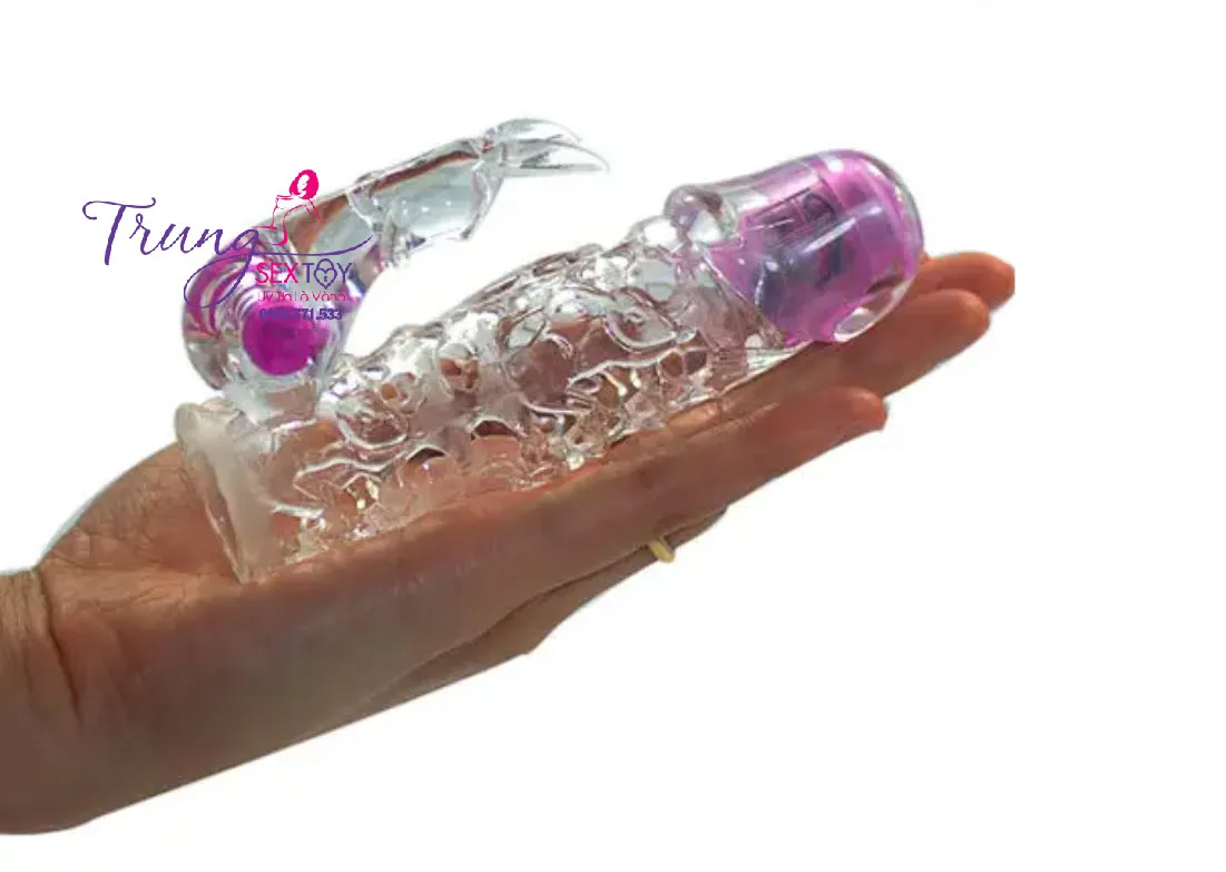 Love Sleeve Ultra Stimulating Vibrating Condom Double Ended — photo 3