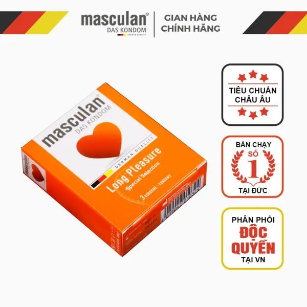 Masculan Long Pleasure Textured Delay Condom for Men — photo 2