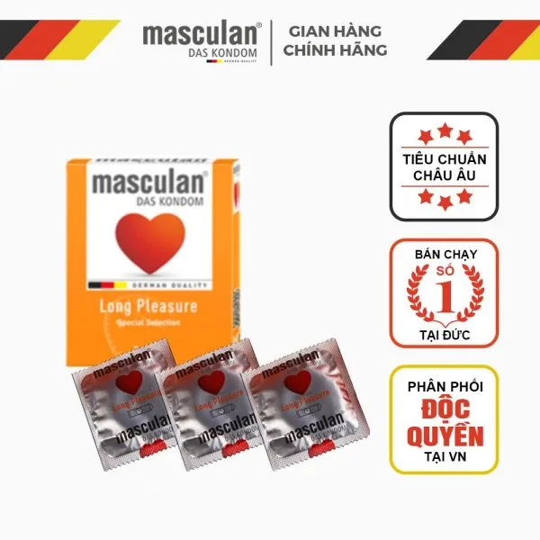 Masculan Long Pleasure Textured Delay Condom for Men — photo 3