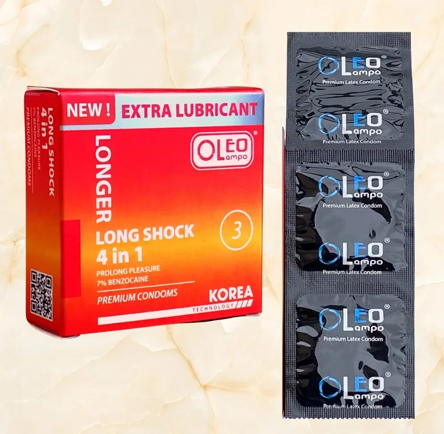 Oleo Lampo Long Shock 4-in-1 Delay Condoms — photo 4