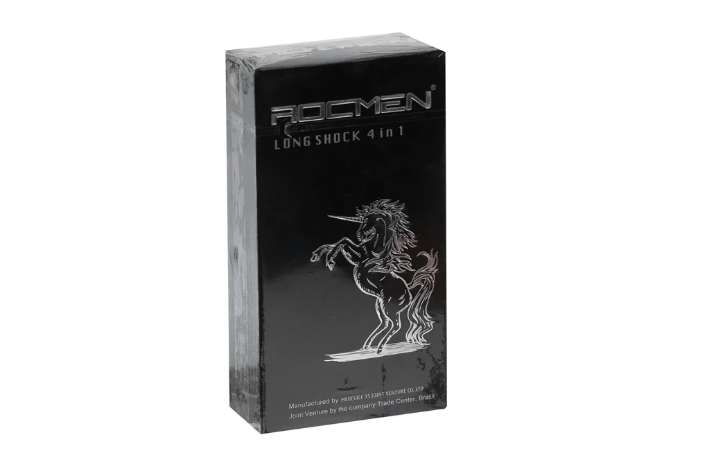 Rocmen Black Condoms Delay Climax Extra Lubricated Pack of 12 — photo 3