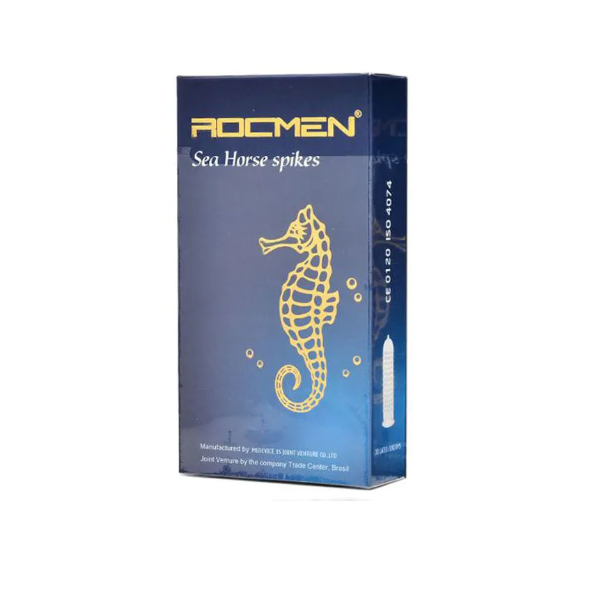 Rocmen Sea Horse Spike Ribbed Condoms Delay Ultra Thin — photo 4