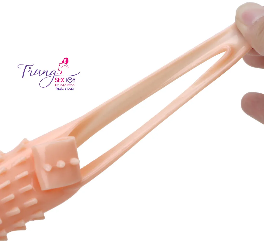 Double-Ended Spiked Vibrating Condom Intense Pleasure 2-in-1 — photo 6