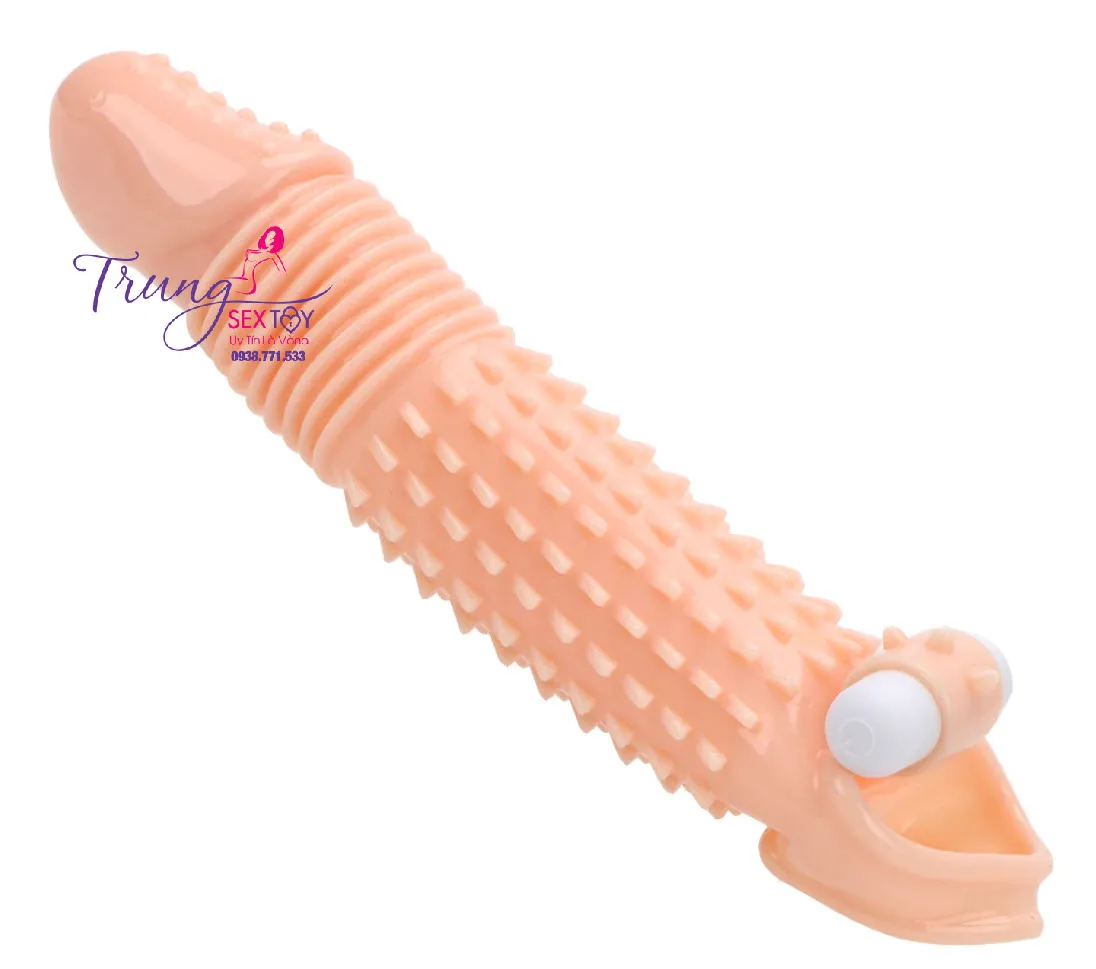 Double-Ended Spiked Vibrating Condom Intense Pleasure 2-in-1 — photo 7