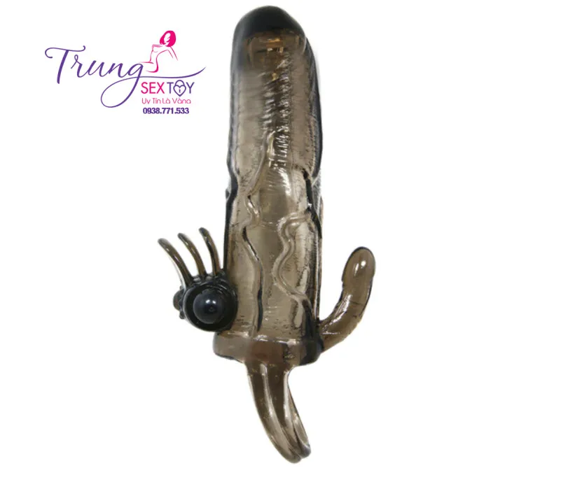 Double Head Vibrating Black Condom Enhance Pleasure — photo 5