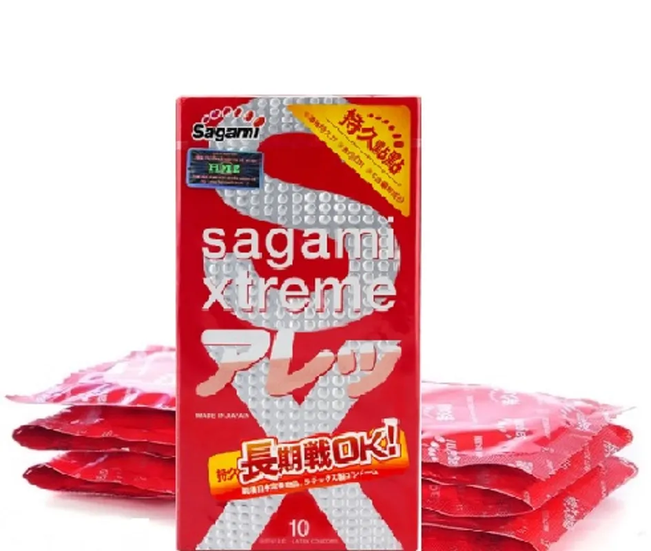Sagami Xtreme Feel Long Spiked Condoms 10 Pack Boost — photo 3