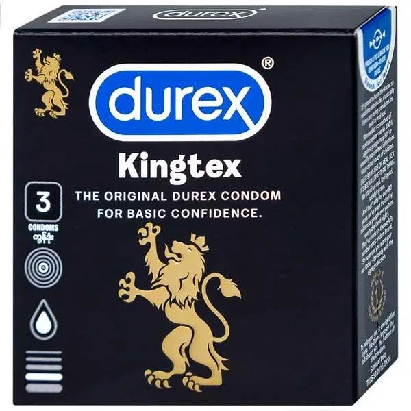 Durex Kingtex Super Thin Condom Intense Pleasure 3-Pack
