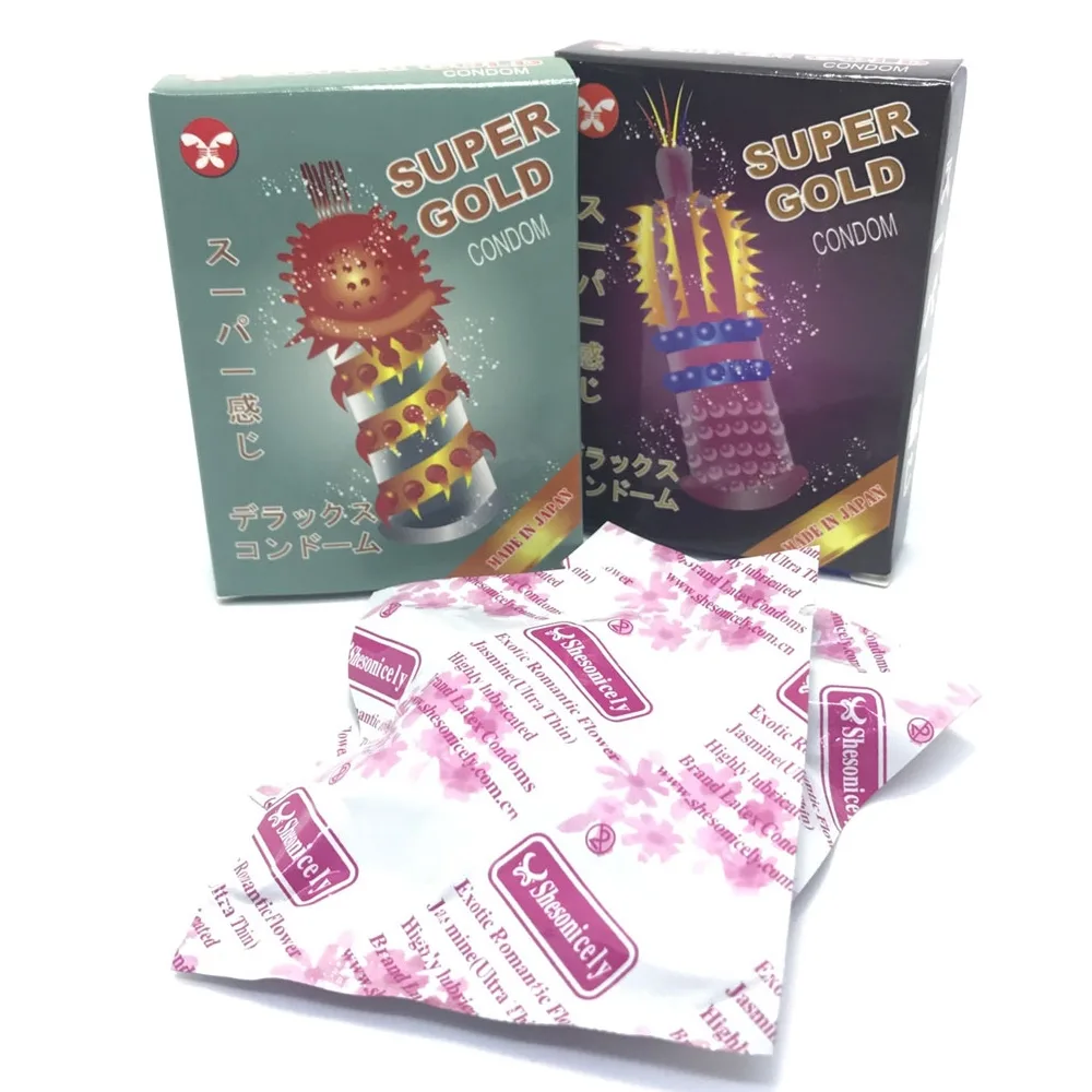 Sagami Super Gold Japan Dotted Textured Condom 2 Pack — photo 2