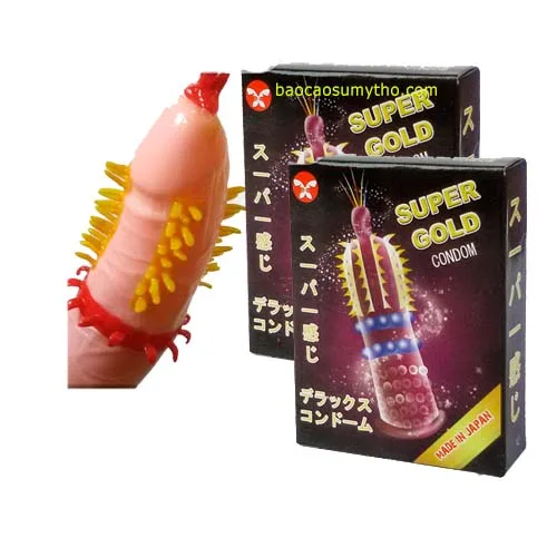 Sagami Super Gold Japan Dotted Textured Condom 2 Pack — photo 3