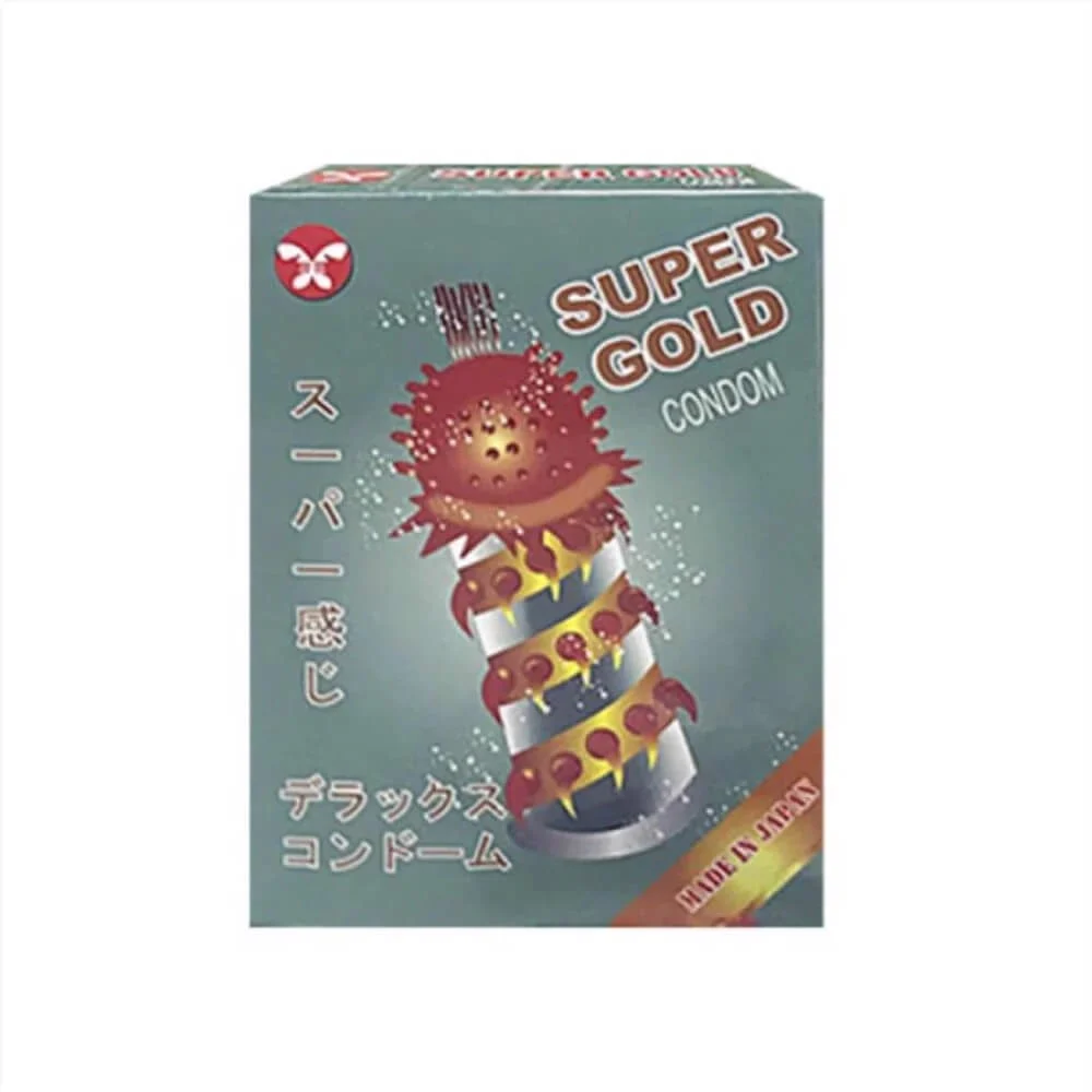 Sagami Super Gold Japan Dotted Textured Condom 2 Pack — photo 5