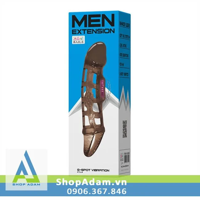 Silicone Vibrating Cock Sleeve with Strap Strong G-spot Pleasure Stimulator — photo 4