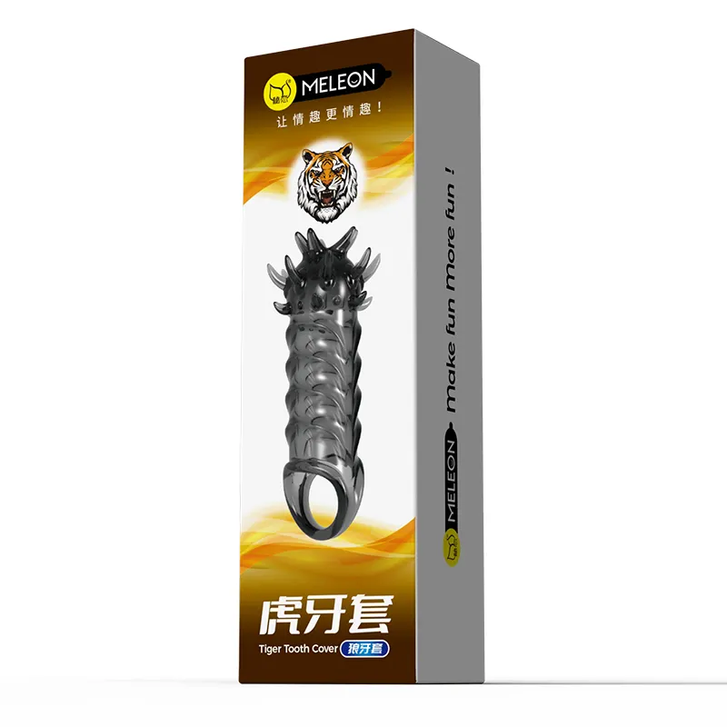 Meleon Tiger Tooth Spiked Strap-On Delay Ring Anti-Slip — photo 4