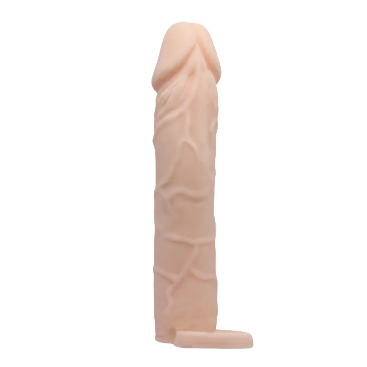 Soft Rotating Penis Extender Sleeve Comfortable Silicone Size 18cm — photo 3