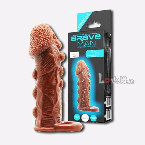 Brave Man Brown G-Spot Textured Penis Extender — photo 3