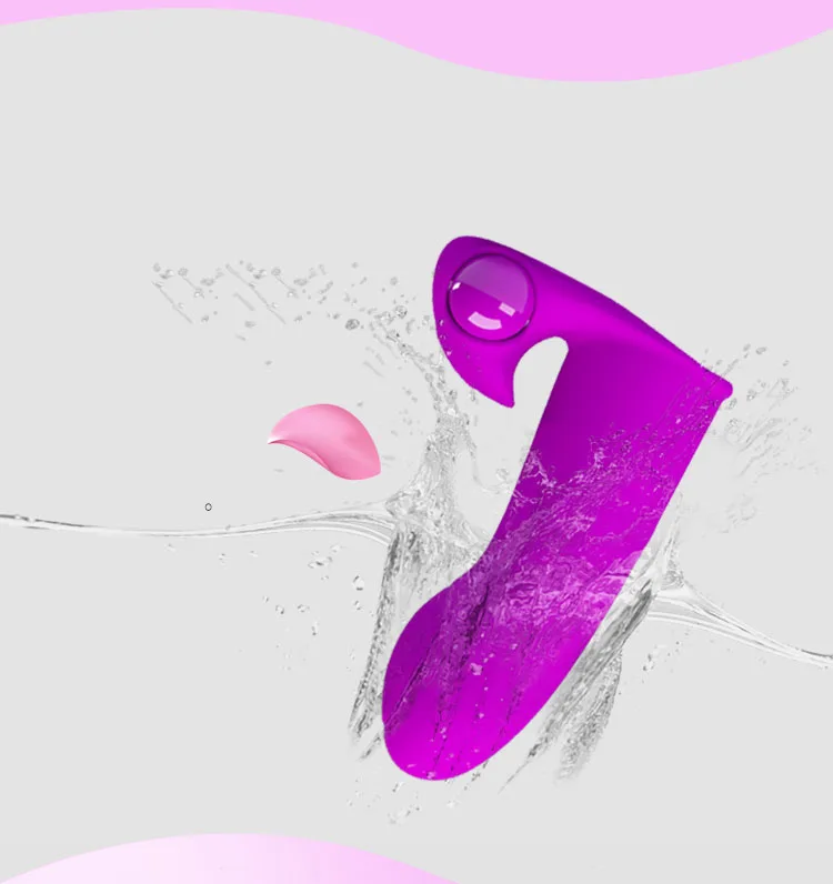 Ribbed Finger Sleeve Vibrating G Spot Massager Black-Purple Intense — photo 7