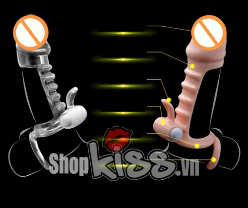 Fishbone Strap-On Vibrating Tongue Licking Male Enhancer — photo 4