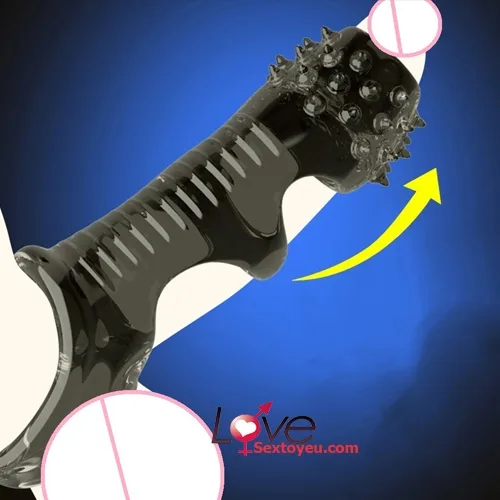 Silicone Gland Enhancer Sleeve Spiked Delay Condom — photo 2