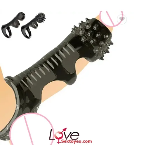 Silicone Gland Enhancer Sleeve Spiked Delay Condom — photo 3