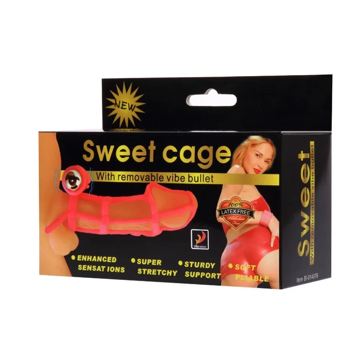 Unique Ring Silicone Delay Sleeve With Vibrating Cock Extension — photo 4