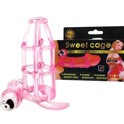 BD07 Ruffled Ring Vibrating Condom for Extended Pleasure