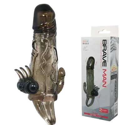 BD13A Dual-Ended Vibrating Strap-On Condom Premium