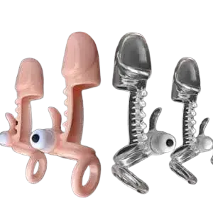 BD32A Ribbed Vibrating Penis Sleeve Delay Booster