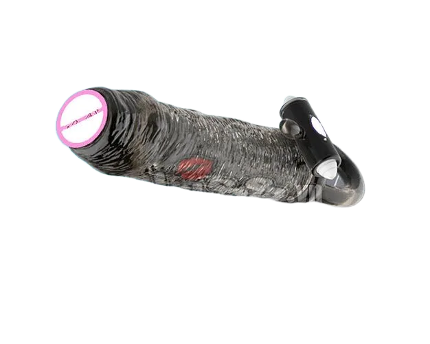 BD35 Black Warrior Vibrating Penis Sleeve Enhance Length