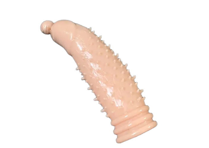 BD44 Textured Vibrating Silicone Cock Sleeve Toy