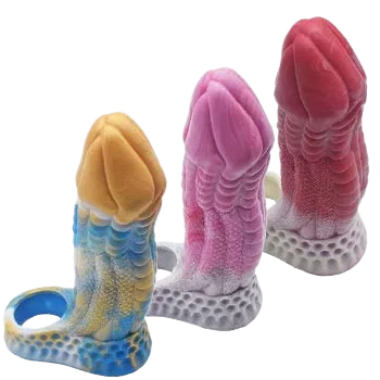 BD49 Dinosaur Textured Premium Silicone Penis Sleeve