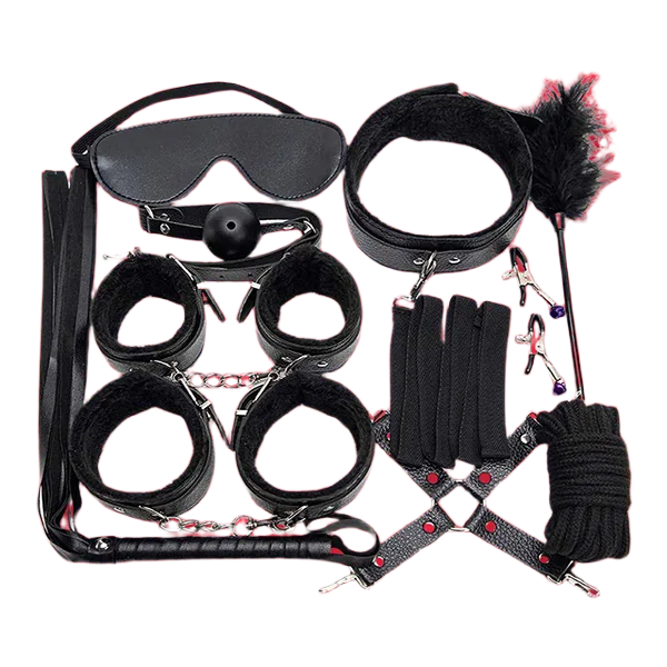 BDSM 10-Piece Set For Erotic Pleasure And Exciting Role Play Experience
