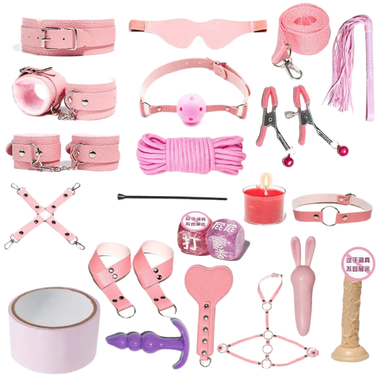 BDSM 20-Piece Set Explore Pleasure Bondage Kit