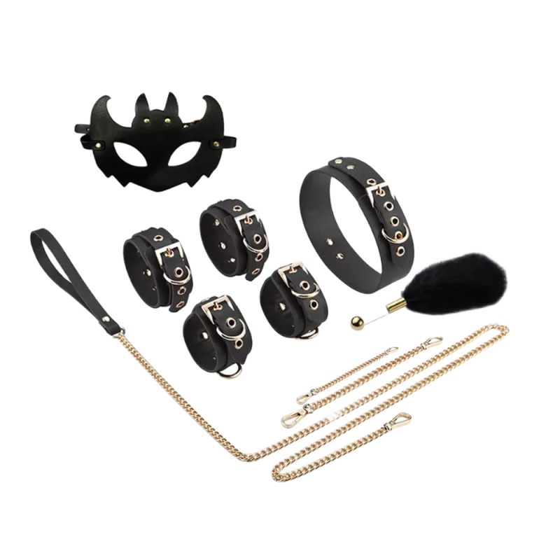 BDSM Bondage Kit Black Enhance Sensation & Intensity