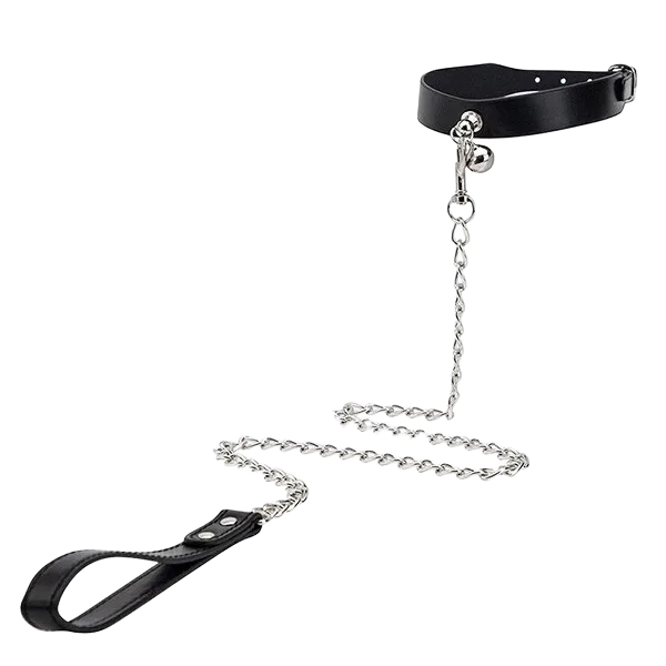 BDSM Chain Collar with Bell Bondage Adult Play Accessory