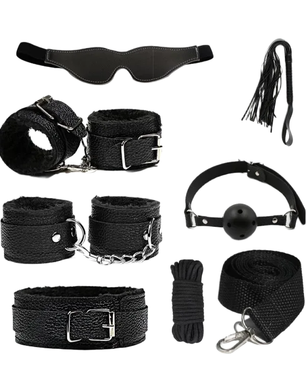 BDSM Combo 7-Piece Set Colorful Bondage Accessories