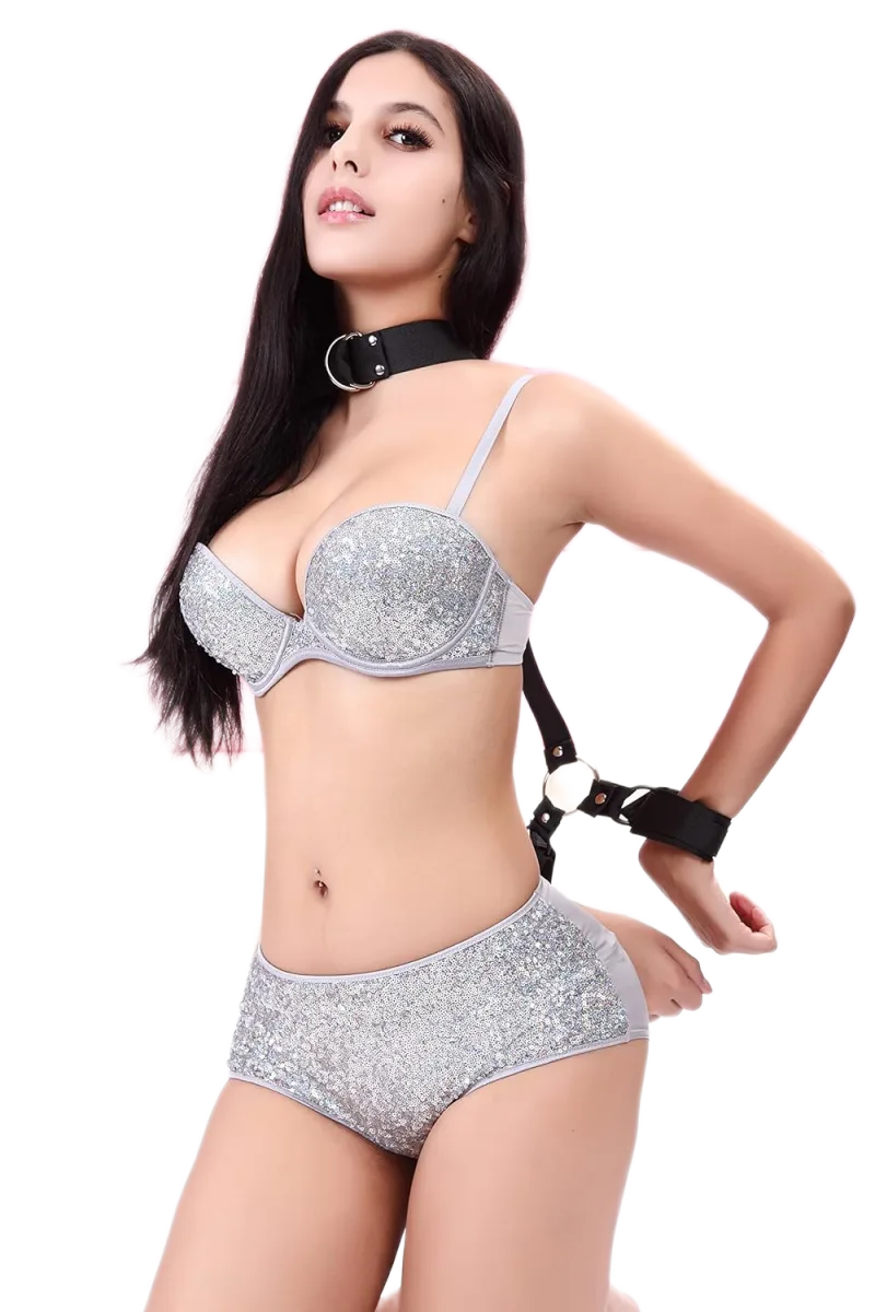 BDSM Handcuffs Restraint Bondage Adjustable Soft Leather