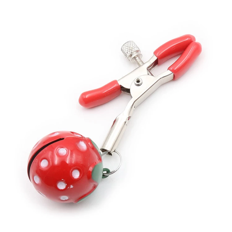 Strawberry Nipple Clips BDSM Metal Silicone Adjustable Pleasure — photo 6