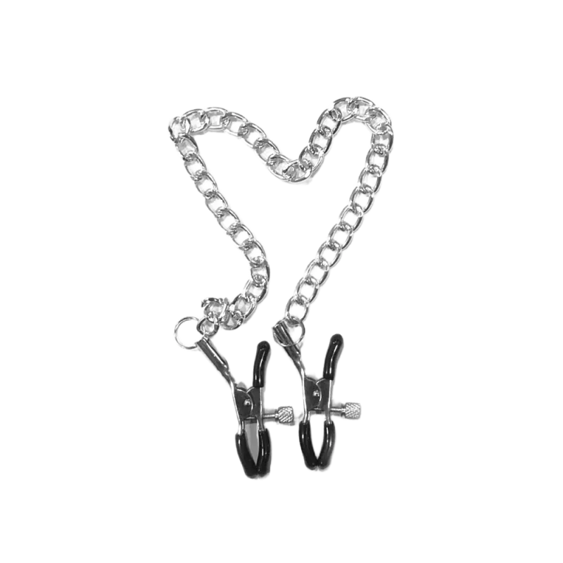 BDSM Nipple Clamp with Chain Sensation Enhancer