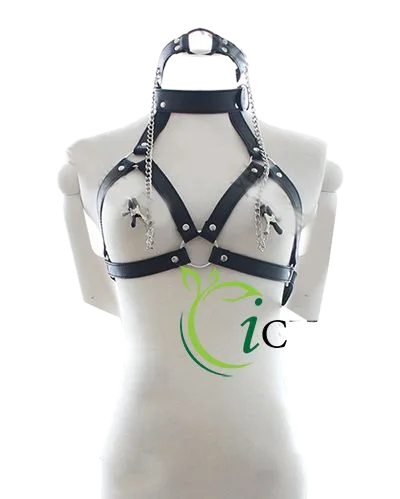 BDSM Nipple Clamps Chain Collar Intense Sensation Toy