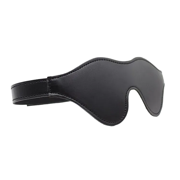 BDSM PU Leather Soft Blindfold with Adhesive Back